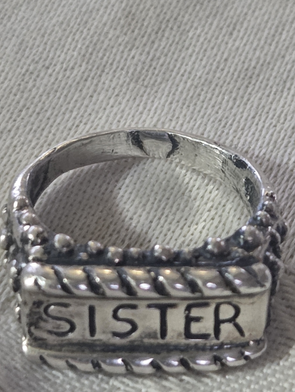 Dian Malouf SISTER Sterling Silver Ring, Size 8 - Picture 9 of 15